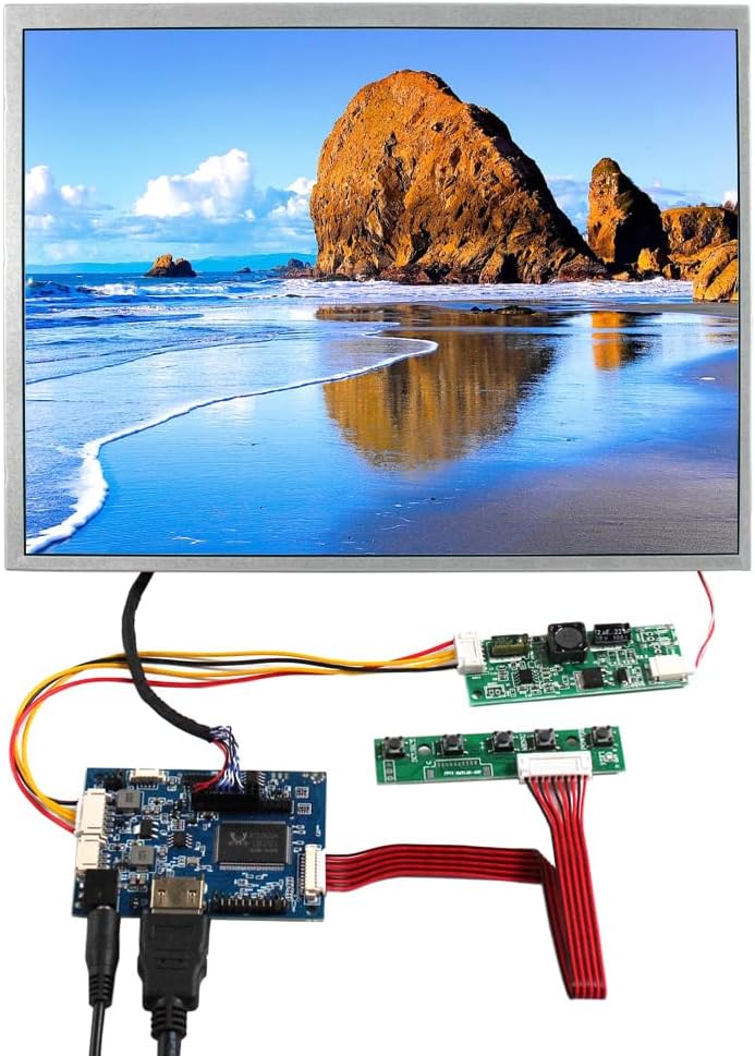 VSDISPLAY 12.1 Inch 800x600 IPS LCD Screen 450 Nits 4:3 Aspect Ratio Industrial Replacement Display Panel VS121T-002A with Audio LCD Controller Board - Image 1